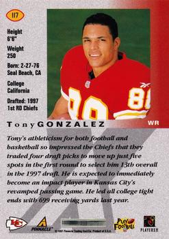 1997 Pinnacle X-Press #117 Tony Gonzalez Back
