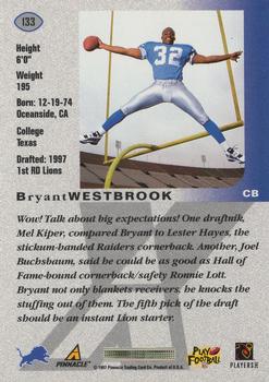 1997 Pinnacle X-Press #133 Bryant Westbrook Back