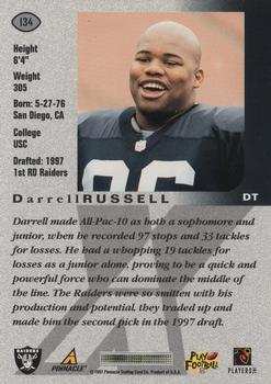 1997 Pinnacle X-Press #134 Darrell Russell Back