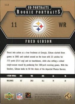 2005 Upper Deck Portraits - Gold #132 Fred Gibson Back