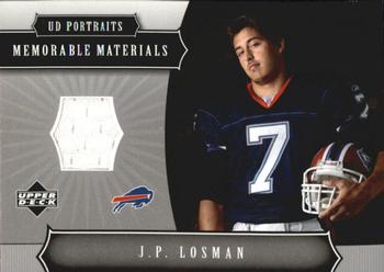 2005 Upper Deck Portraits - Memorable Materials #MM-JL J.P. Losman Front