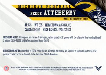 2023 Valiant Michigan Wolverines #NNO Reece Atteberry Back
