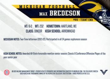 2023 Valiant Michigan Wolverines #NNO Max Bredeson Back