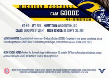 2023 Valiant Michigan Wolverines #NNO Cam Goode Back