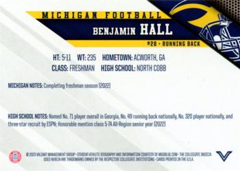 2023 Valiant Michigan Wolverines #NNO Benjamin Hall Back