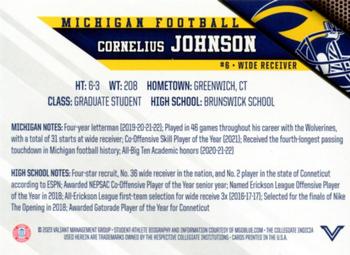 2023 Valiant Michigan Wolverines #NNO Cornelius Johnson Back