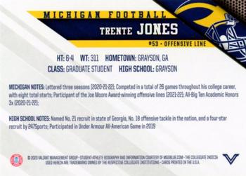 2023 Valiant Michigan Wolverines #NNO Trente Jones Back