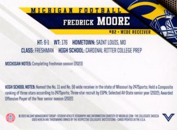 2023 Valiant Michigan Wolverines #NNO Fredrick Moore Back