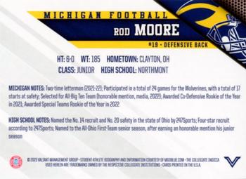 2023 Valiant Michigan Wolverines #NNO Rod Moore Back