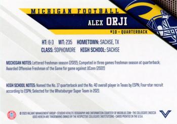 2023 Valiant Michigan Wolverines #NNO Alex Orji Back
