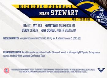 2023 Valiant Michigan Wolverines #NNO Noah Stewart Back