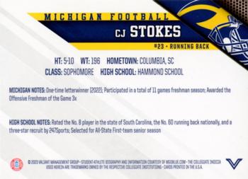 2023 Valiant Michigan Wolverines #NNO CJ Stokes Back