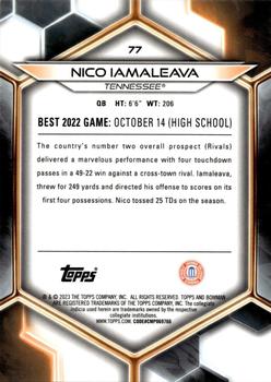 2023 Bowman Best University - Green Mini Diamond Refractor #77 Nico Iamaleava Back
