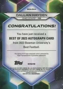 2023 Bowman Best University - Best of 2023 Autographs #BOA-DHA Dallan Hayden Back