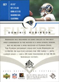 2005 Upper Deck Reflections - Blue #157 Dominic Robinson Back