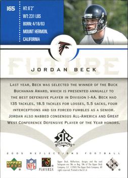2005 Upper Deck Reflections - Blue #165 Jordan Beck Back