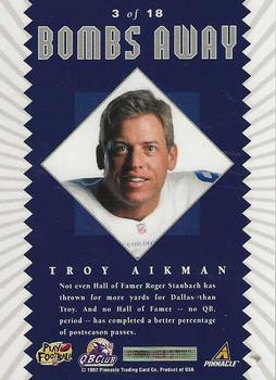 1997 Pinnacle X-Press - Bombs Away #3 Troy Aikman Back