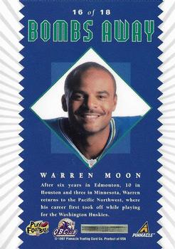 1997 Pinnacle X-Press - Bombs Away #16 Warren Moon Back