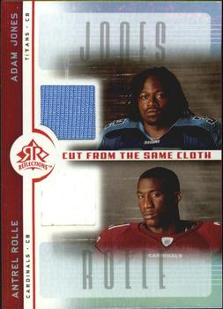 2005 Upper Deck Reflections - Cut from the Same Cloth Red #CC-JR Adam Jones / Antrel Rolle Front