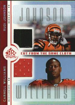 2005 Upper Deck Reflections - Cut from the Same Cloth Red #CC-JW Rudi Johnson / Carnell Williams Front