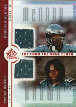 2005 Upper Deck Reflections - Cut from the Same Cloth Red #CC-MB Donovan McNabb / Reggie Brown Front