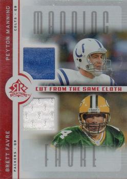 2005 Upper Deck Reflections - Cut from the Same Cloth Red #CC-MF Peyton Manning / Brett Favre Front