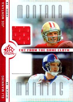 2005 Upper Deck Reflections - Cut from the Same Cloth Red #CC-ML Joe Montana / Eli Manning Front