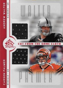 2005 Upper Deck Reflections - Cut from the Same Cloth Red #CC-PW Andrew Walter / Carson Palmer Front