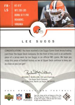 2005 Upper Deck Reflections - Fabric Reflections #FR-LS Lee Suggs Back