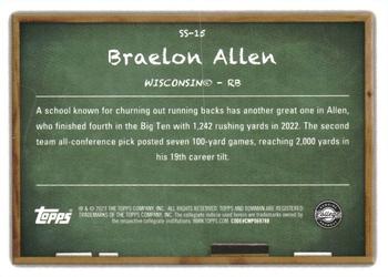 2023 Bowman Best University - Studious Stars #SS-15 Braelon Allen Back