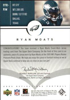 2005 Upper Deck Reflections - Future Fabric Reflections Gold #FFR-RM Ryan Moats Back