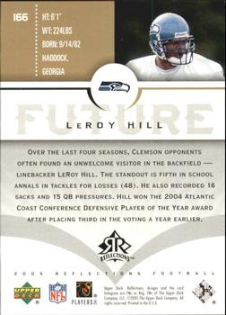 2005 Upper Deck Reflections - Gold #166 Leroy Hill Back