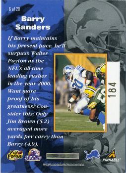 1997 Pinnacle X-Press - Divide & Conquer #6 Barry Sanders Back