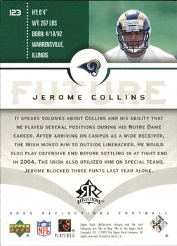 2005 Upper Deck Reflections - Green #123 Jerome Collins Back