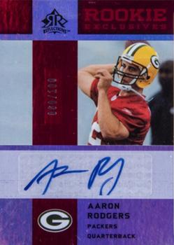 2005 Upper Deck Reflections - Rookie Exclusives Autographs Red #RE-AR Aaron Rodgers Front