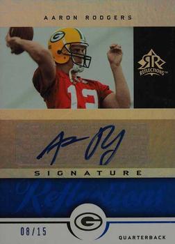 2005 Upper Deck Reflections - Signature Reflections Blue #SR-AR Aaron Rodgers Front
