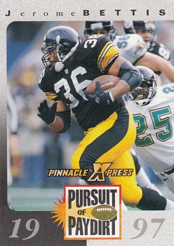 1997 Pinnacle X-Press - Pursuit of Paydirt Base Players #NNO Jerome Bettis Front
