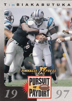 1997 Pinnacle X-Press - Pursuit of Paydirt Base Players #NNO Tim Biakabutuka Front