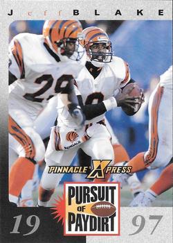 1997 Pinnacle X-Press - Pursuit of Paydirt Base Players #NNO Jeff Blake Front