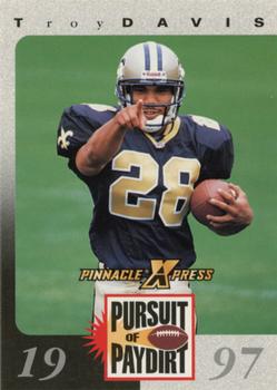 1997 Pinnacle X-Press - Pursuit of Paydirt Base Players #NNO Troy Davis Front
