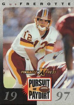 1997 Pinnacle X-Press - Pursuit of Paydirt Base Players #NNO Gus Frerotte Front