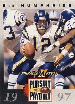 1997 Pinnacle X-Press - Pursuit of Paydirt Base Players #NNO Stan Humphries Front