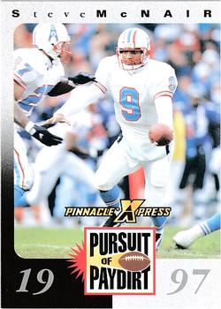 1997 Pinnacle X-Press - Pursuit of Paydirt Base Players #NNO Steve McNair Front