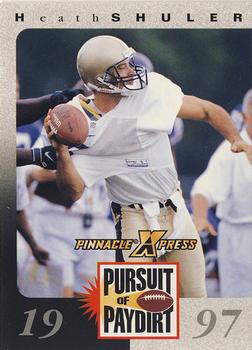 1997 Pinnacle X-Press - Pursuit of Paydirt Base Players #NNO Heath Shuler Front