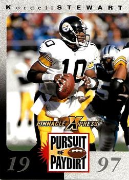 1997 Pinnacle X-Press - Pursuit of Paydirt Base Players #NNO Kordell Stewart Front