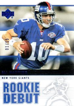 2005 Upper Deck Rookie Debut - Blue #64 Eli Manning Front