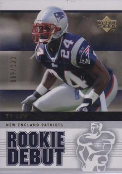 2005 Upper Deck Rookie Debut - Gold SN100 #60 Ty Law Front