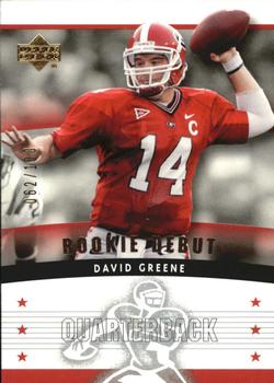 2005 Upper Deck Rookie Debut - Gold SN100 #103 David Greene Front