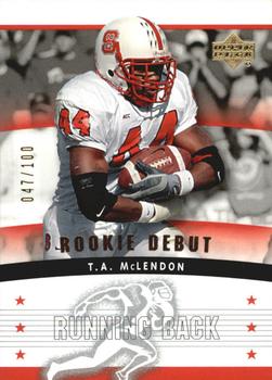 2005 Upper Deck Rookie Debut - Gold SN100 #128 T.A. McLendon Front