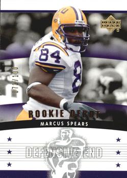 2005 Upper Deck Rookie Debut - Gold SN100 #142 Marcus Spears Front